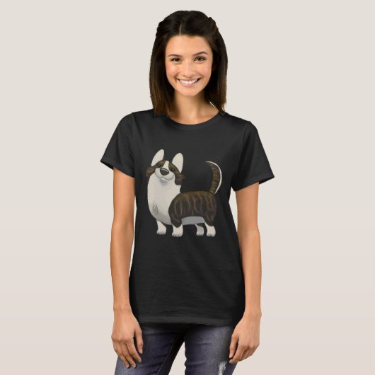 Cardigan Welsh Corgi Brindle   T-shirt (Voorkant volledig)