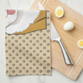 Cardigan Welsh Corgi Cartoon Theedoek (Quarter Fold)