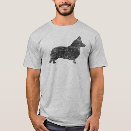 Cardigan Welsh Corgi Cool Hondenras Silhouette T-shirt (Voorkant)