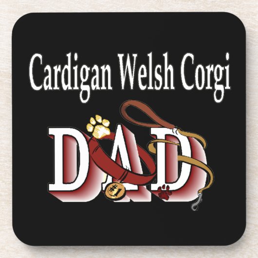 Cardigan Welsh Corgi Dad Bier Onderzetter (Voorkant)