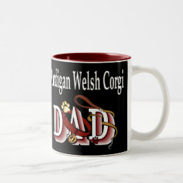 Cardigan Welsh Corgi DAD Gifts Tweekleurige Koffiemok