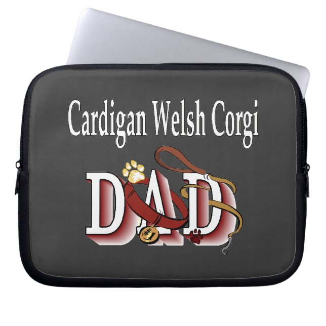 Cardigan Welsh Corgi Dad Laptop Sleeve (Voorkant)