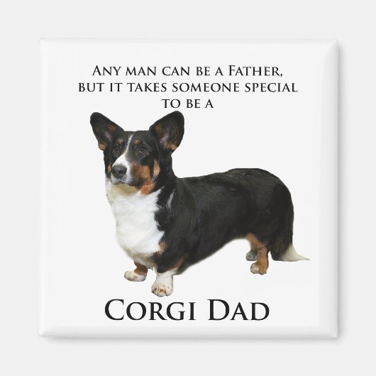 Cardigan Welsh Corgi Dad Magnet (Voorkant)