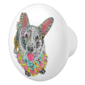 Cardigan Welsh Corgi Deurknop - Keramisch Keramische Knop (Rechts)