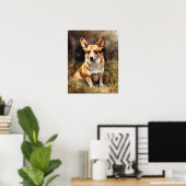 Cardigan Welsh Corgi Dog Art Print Poster (Thuiskantoor)