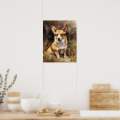 Cardigan Welsh Corgi Dog Art Print Poster (Keuken)