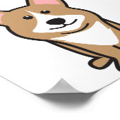 Cardigan Welsh Corgi Dog Cartoon Poster (Hoek)