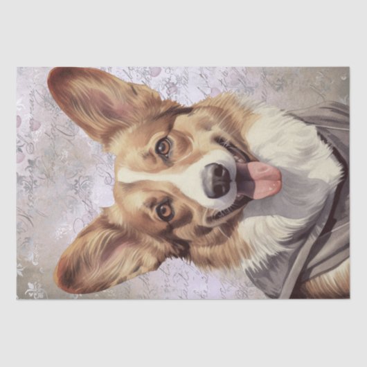 Cardigan Welsh Corgi Dog Tissuepapier (Voorkant)