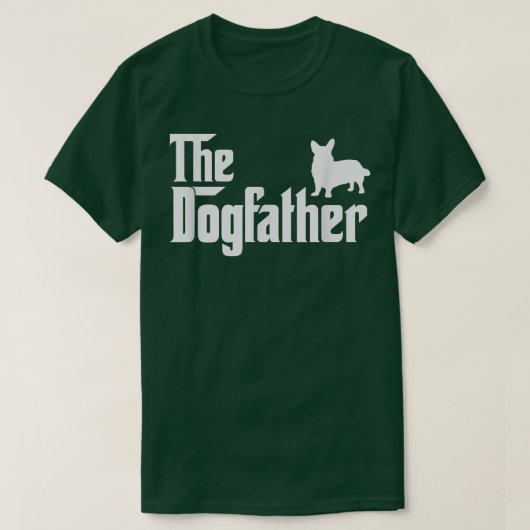 cardigan welsh corgi DogFather Funny Dog Dad T-shirt (Design voorkant)