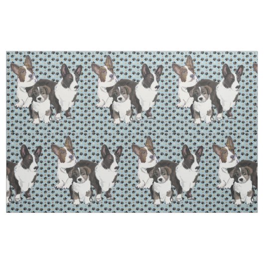Cardigan Welsh Corgi fabric Stof (Fat Quarter)