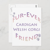 Cardigan Welsh Corgi Furever Briefkaart (Voorkant / Achterkant)