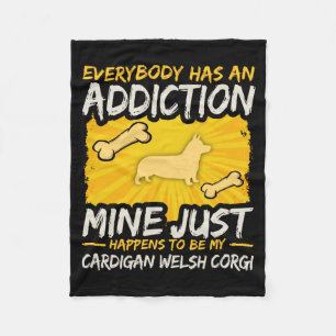 Cardigan Welsh Corgi Grappige Hond Verslaving Fleece Deken
