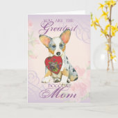 Cardigan Welsh Corgi Heart mama Kaart (Gele Bloem)