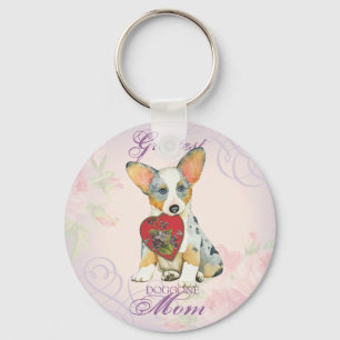 Cardigan Welsh Corgi Heart mama Sleutelhanger