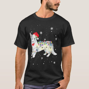 Cardigan Welsh Corgi Hond Kerst Licht Kerstmis Moe T-shirt