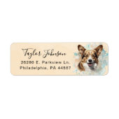 Cardigan Welsh Corgi-hond Retouradreslabel Etiket (Voorkant)
