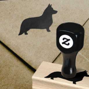 Cardigan Welsh Corgi Hondenras Silhouette Rubberstempel