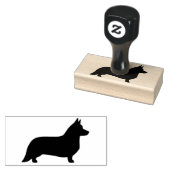 Cardigan Welsh Corgi Hondenras Silhouette Rubberstempel (Gestempeld)