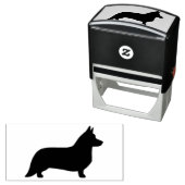 Cardigan Welsh Corgi Hondenras Silhouette Zelfinktende Stempel (In situ)