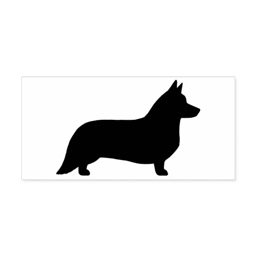 Cardigan Welsh Corgi Hondenras Silhouette Zelfinktende Stempel (Design)