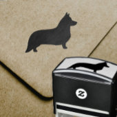 Cardigan Welsh Corgi Hondenras Silhouette Zelfinktende Stempel