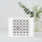 Cardigan Welsh Corgi in de Sheep Briefkaart (Staand voorkant)