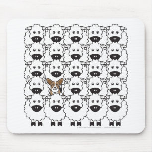 Cardigan Welsh Corgi in de Sheep Muismat