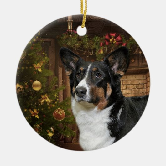 Cardigan Welsh Corgi Keramisch Ornament (Voorkant)