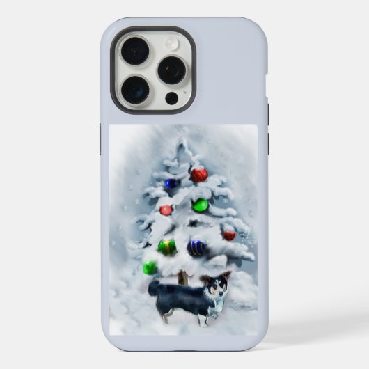 Cardigan Welsh Corgi Kerst Feestdagen iPhone Hoesje (Achterkant)