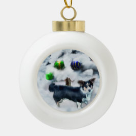 Cardigan Welsh Corgi kerstcadeaus Keramische Bal Ornament