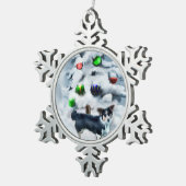 Cardigan Welsh Corgi kerstcadeaus Tin Sneeuwvlok Ornament (Rechts)