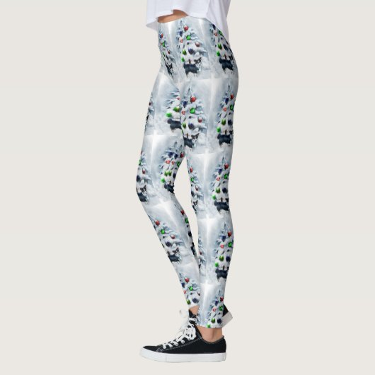 Cardigan Welsh Corgi Kerstmis Leggings (Links)