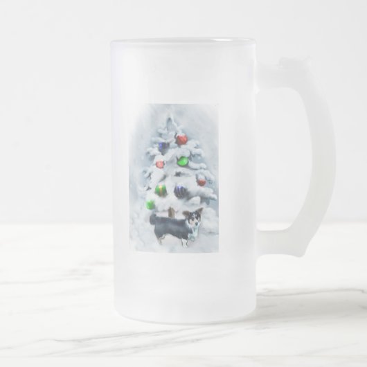 Cardigan Welsh Corgi Kerstmis Matglas Bierpul (Rechts)