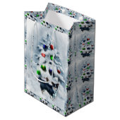 Cardigan Welsh Corgi Kerstmis Medium Cadeauzakje (Voorkant Gekanteld)