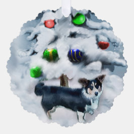 Cardigan Welsh Corgi Kerstmis Ornament Kaart