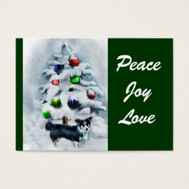 Cardigan Welsh Corgi Kerstmis Visitekaartjes