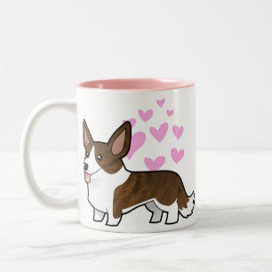 Cardigan Welsh Corgi Love Tweekleurige Koffiemok