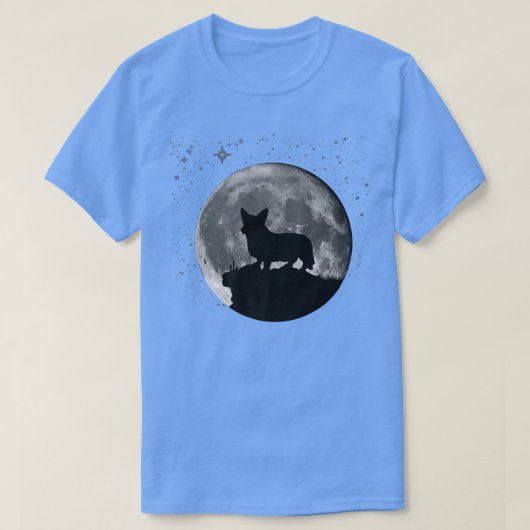 Cardigan Welsh Corgi Moon Premium T-Shirt (Design voorkant)
