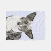 Cardigan Welsh Corgi Painting - Original Dog Art Fleece Deken (Voorkant (Horizontaal))