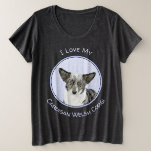 Cardigan Welsh Corgi Painting - Original Dog Art Grote Maat T-shirt