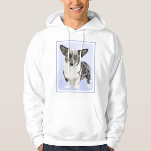Cardigan Welsh Corgi Painting - Original Dog Art Hoodie (Voorkant)