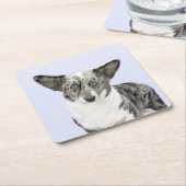Cardigan Welsh Corgi Painting - Original Dog Art Kartonnen Onderzetters (Schuin)