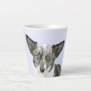 Cardigan Welsh Corgi Painting - Original Dog Art Latte Mok