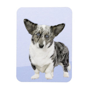 Cardigan Welsh Corgi Painting - Original Dog Art Magneet