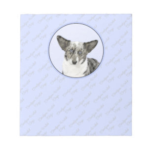 Cardigan Welsh Corgi Painting - Original Dog Art Notitieblok