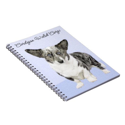 Cardigan Welsh Corgi Painting - Original Dog Art Notitieboek (Rechterzijde)