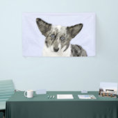 Cardigan Welsh Corgi Painting - Original Dog Art Spandoek (Beurs)
