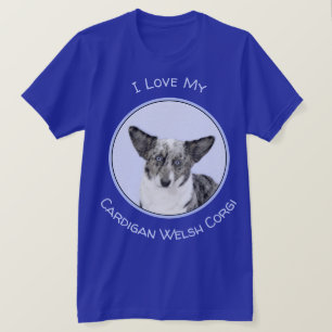 Cardigan Welsh Corgi Painting - Original Dog Art T-shirt