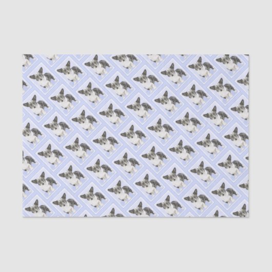 Cardigan Welsh Corgi Painting - Original Dog Art Tissuepapier (Voorkant)