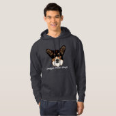 Cardigan Welsh Corgi Portrait Hoodie (Voorkant volledig)